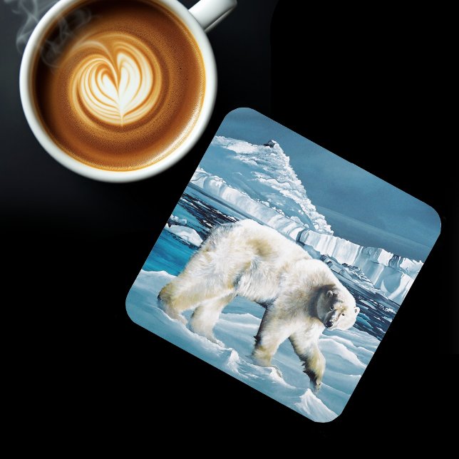 Arctic Polar Bear Blue Coaster (Creator Uploaded)