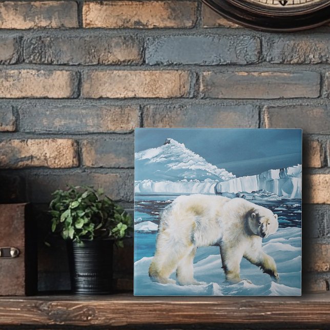 Arctic Polar Bear Blue Tile (Creator Uploaded)