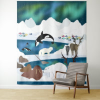 Arctic Polar Bear Reindeer Walrus Orca Narwhal