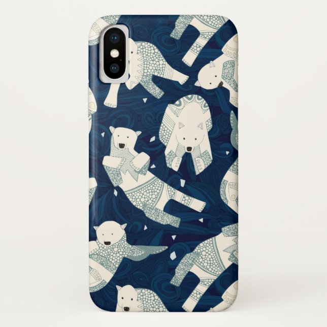 arctic polar bears midnight Case-Mate iPhone case (Back)