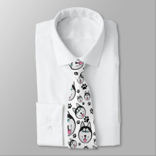 Arctic Puppy Siberian Husky Big Sled Dog Tie