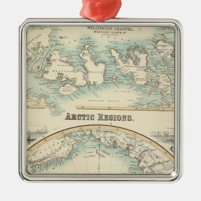 Arctic Regions 2 Metal Tree Decoration (Front)