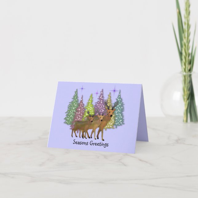 Arctic Reindeer Christmas Card (Front)