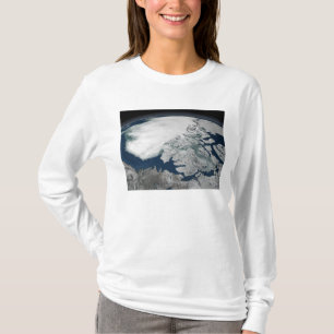 Arctic sea ice above North America T-Shirt