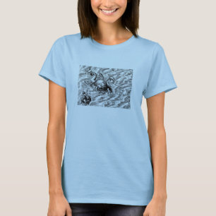 Arctic Sea Monster and Sailing Ship T-Shirt