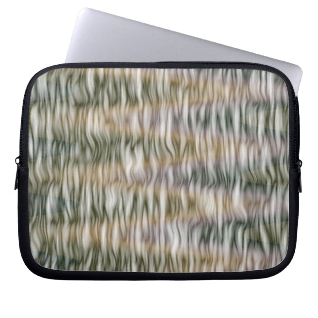 Arctic Snow Leopard Camo Laptop Sleeve (Front)