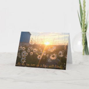 arctic sunset sympathy card