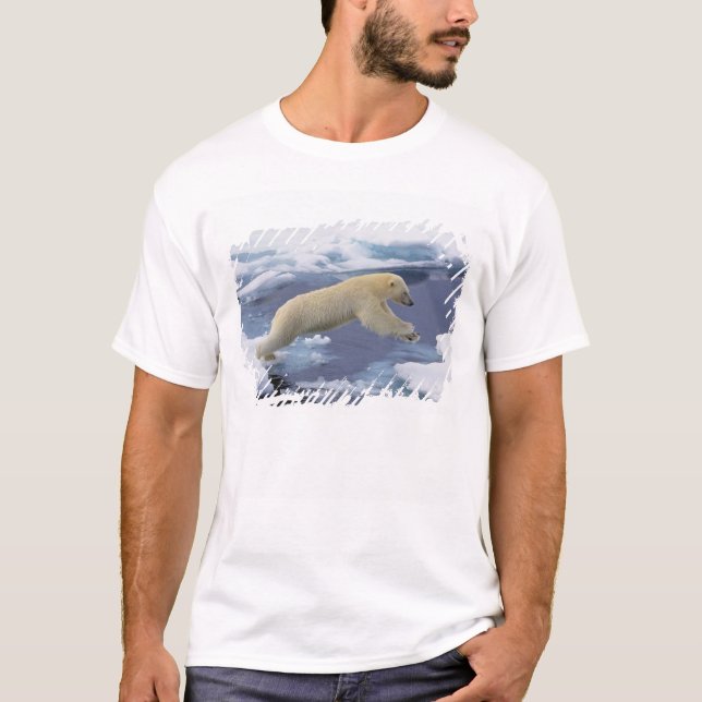Arctic, Svalbard, Polar Bear extending T-Shirt (Front)
