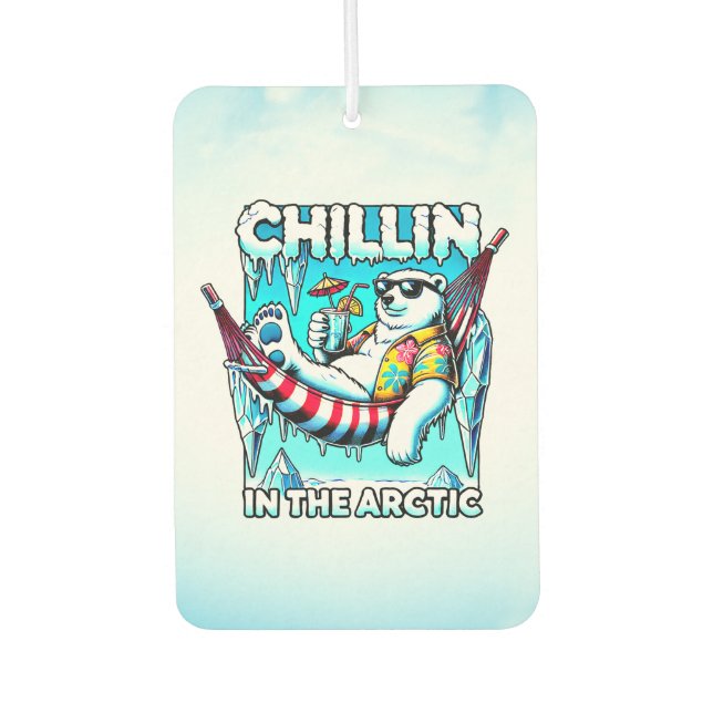 Arctic Vacation Car Air Freshener (Front)