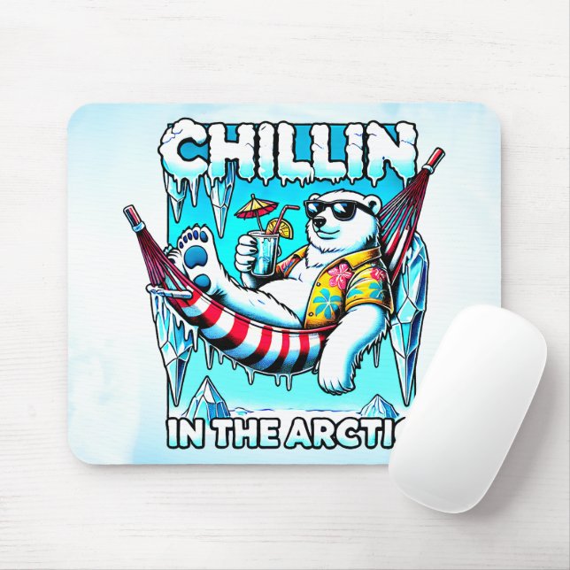 Arctic Vacation Mouse Pad (With Mouse)
