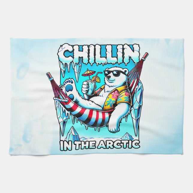 Arctic Vacation Tea Towel (Horizontal)