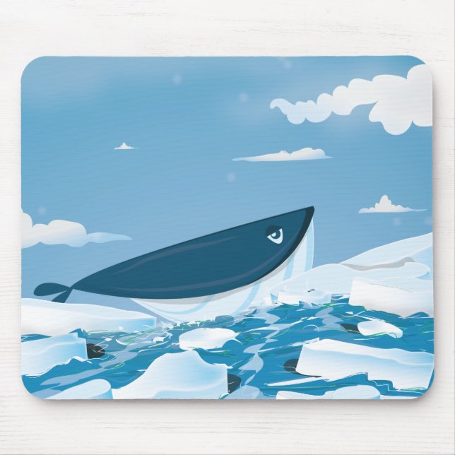 Arctic Whale Mouse Pad (Front)
