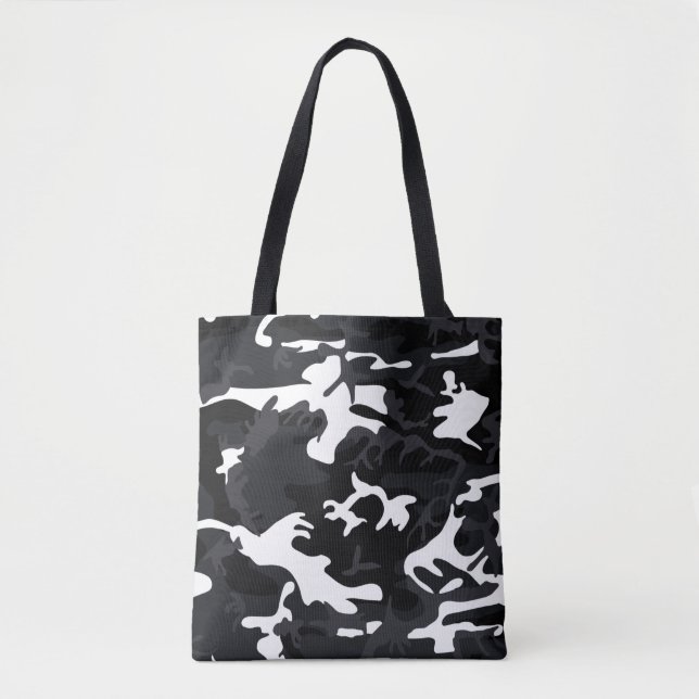 Arctic White Highlights Camo Tote Bag (Front)