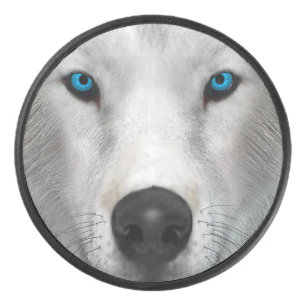 Arctic Wolf Hockey Puck