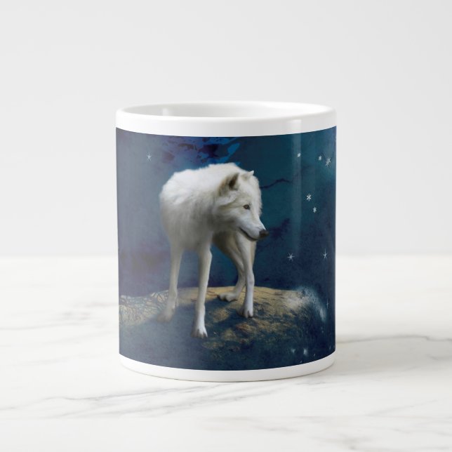 ARCTIC WOLF MOON STRIDER LARGE COFFEE MUG (Front)