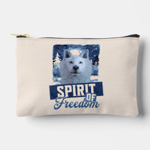 Arctic Wolf Spirit of Freedom Wildlife Design Accessory Pouch