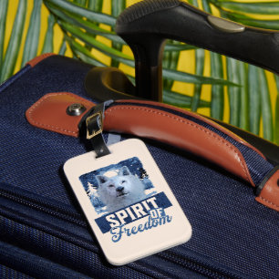 Arctic Wolf Spirit of Freedom Wildlife Design Luggage Tag