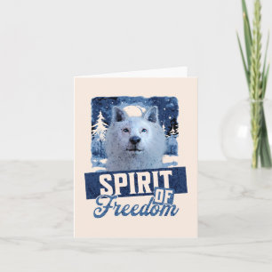Arctic Wolf Spirit of Freedom Wildlife Design Note Card