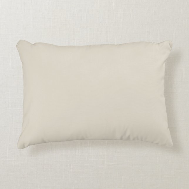 Arctic Wolf White Solid Colour Print, Light Neutra Decorative Cushion (Front)