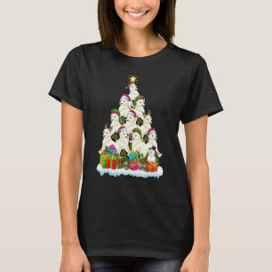 Arctic Wolf   Xmas Holiday   Arctic Christmas Tree T-Shirt