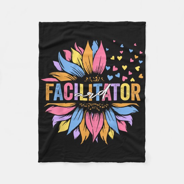 Ard Facilitator Special Education Sunflower _1  Fleece Blanket (Front)