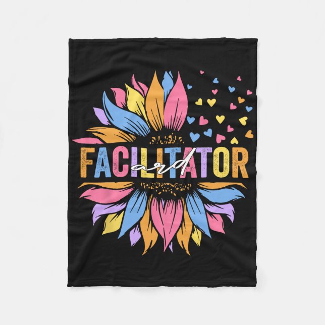 Ard Facilitator Special Education Sunflower  Fleece Blanket (Front)