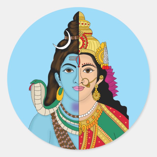 Ardhanarishwara Sticker (Front)