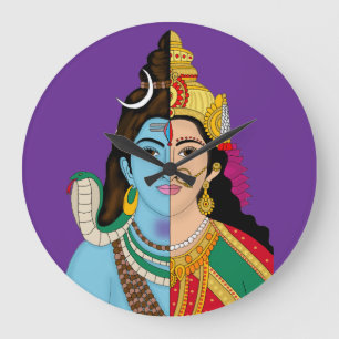 Ardhanarishwara Wall Clock
