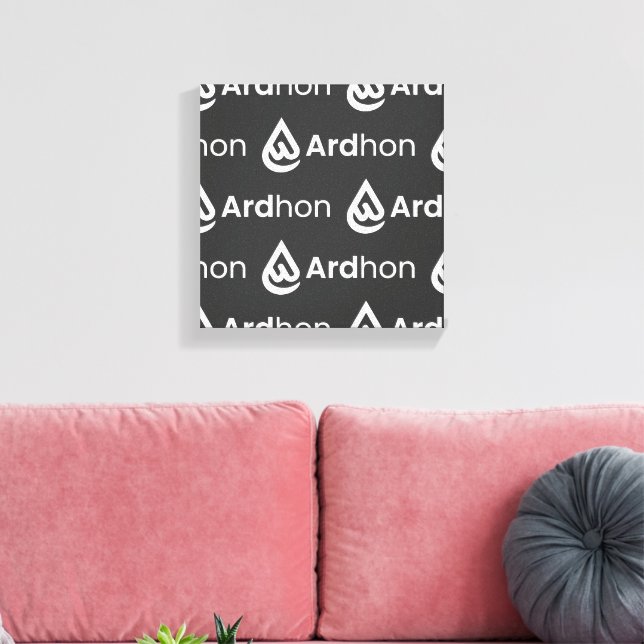 Ardhon brand merch - wear your style, your way canvas print (Insitu(LivingRoom))