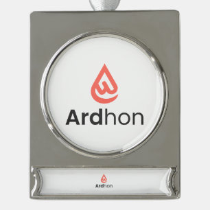 Ardhon - wear your style, your way silver plated banner ornament