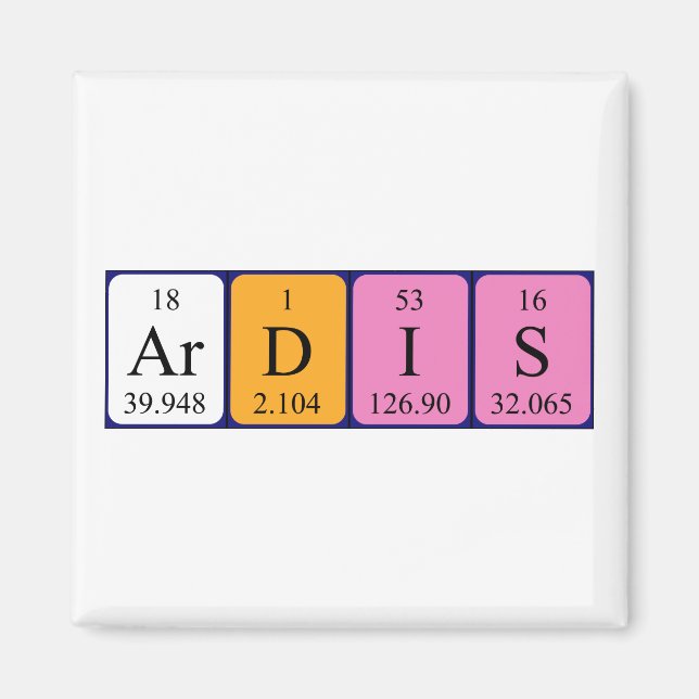 Ardis periodic table name magnet (Front)