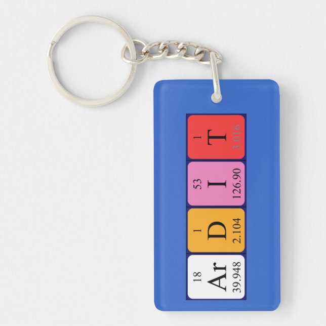 Ardit periodic table name keyring (Front)