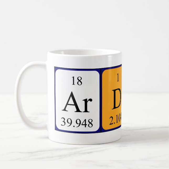 Ardith periodic table name mug (Left)