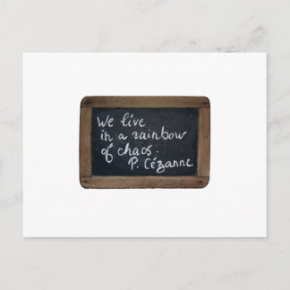 Ardoise Rustic School Slate Cezanne's Quote PostC Postcard