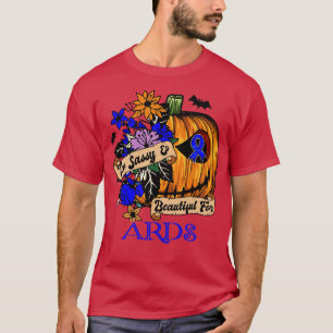 ARDS Awareness retro halloween scary pumpkin head T-Shirt
