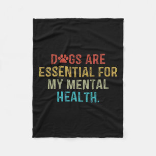 Are For My Mental Health Quote Retro Vintage Fleece Blanket