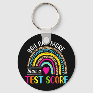 Are More Than A Test Score Cute Rainbow Test Day T Key Ring