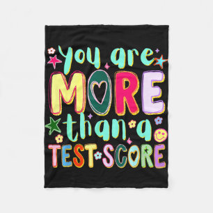 Are more than a test score funny testing day fleece blanket