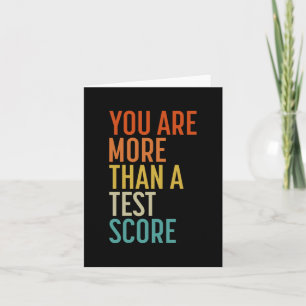 Are More Than A Test Score Vintage Teacher Testing Card