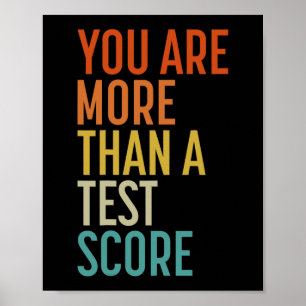 Are More Than A Test Score Vintage Teacher Testing Poster