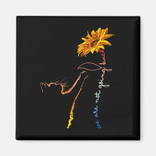 Are Not Going Back Cute Cat Sunflower Kamala-harri Magnet