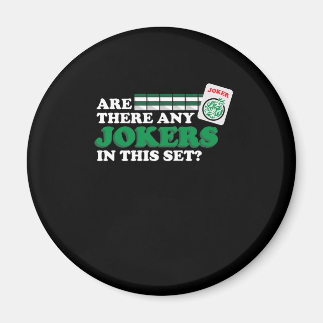 Are There Any Jokers In Set Mahjong Player Games Magnet (Front)
