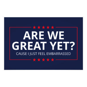 Are We Great Yet? I Just Feel Embarrassed III Photo Print
