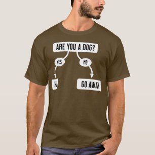 Are You A Dog Funny Cute Flowchart T-Shirt