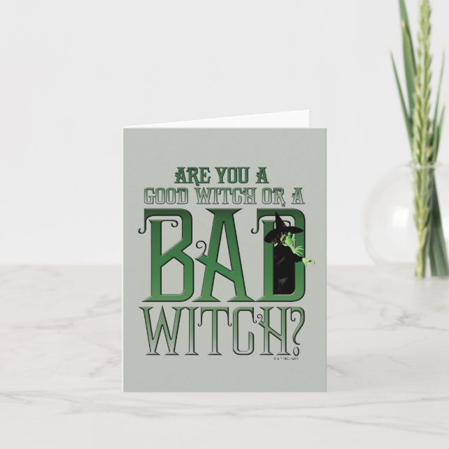 Are You A Good Witch Or A Bad Witch? Note Card (Front)