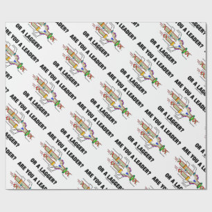 Are You A Leader? Or A Lagger? Geek DNA Humour Wrapping Paper