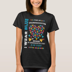 Are you a proud autism Grandpa? This I Wear Blue f T-Shirt