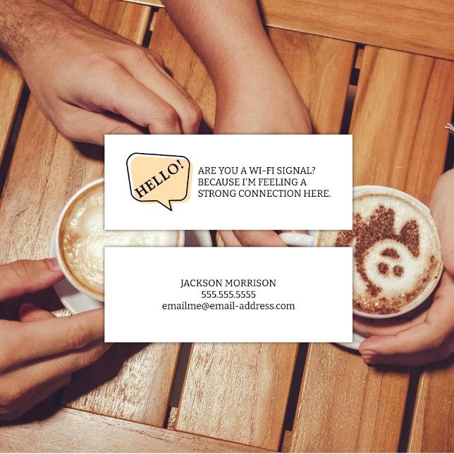 Are you a Wi-Fi Signal Fun Dating Calling Card (Hello! single and dating calling card. )