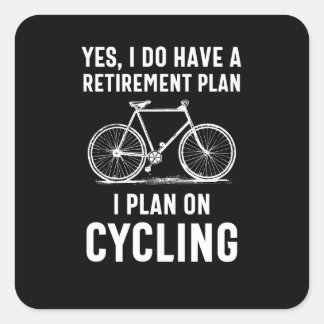 Are you approaching Retirement and like to cycle? Square Sticker