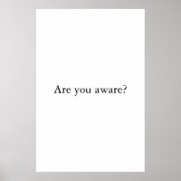 Are You Aware Spiritual Minimalist Typography